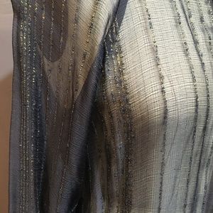 Zadig&Voltaire Sheer metalic blouse Navy, Gold XS